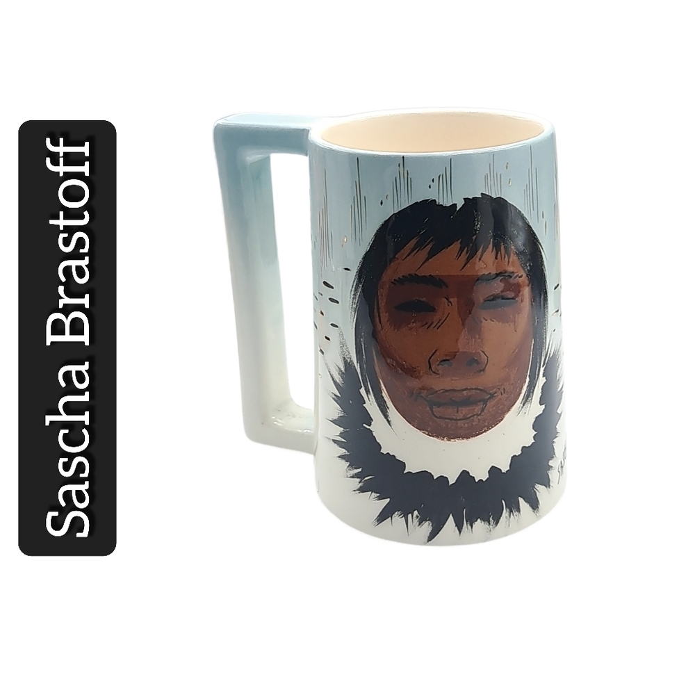Sascha Brastoff Alaska Eskimo Mug Ombré Gold First Factory No. 070